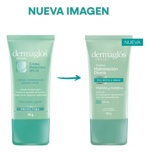 Crema Protectora con FPS 30 Dermaglós para todo tipo de piel de 50g