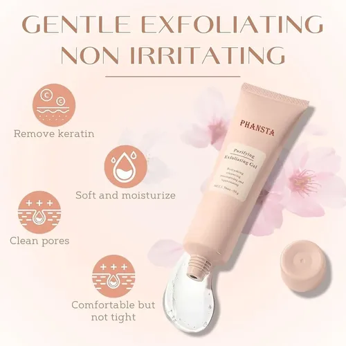 Gel Exfoliante Purificador, Limpiador Facial Suave, 2 Unidad