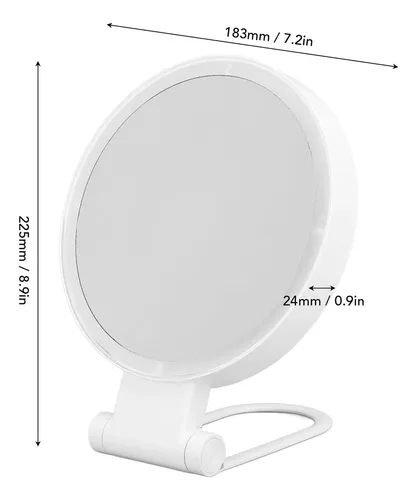 Espejo De Mano Con Aumento De Doble Cara, 1 X 5 Led Y
