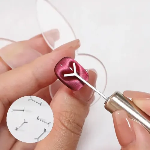 6 Pcs Heart Magnet Set For Cat Eye Gel Polish
