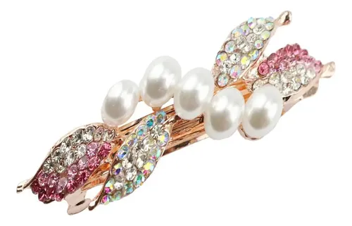 Gyjss- Crystal Hair Clip For Women Rosa Roja –
