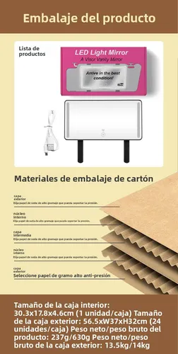 Espejo De Maquillaje Portátil Con Visera Solar Para Coche Co