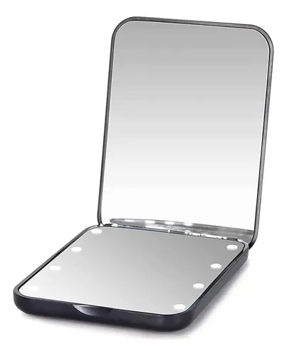 Espejo De Maquillaje Mini Con Luz Led Facil Transportar