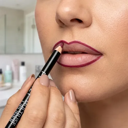 Lapiz Delineador De Labios Pink 21 Multiuso Make Up X1