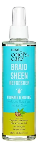 Spray De Brillo Kiss Para Trenzas Y Cabello Natural 250 Ml