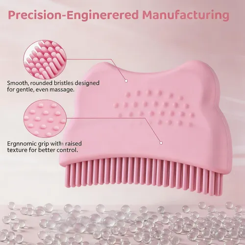 Cepillo Facial De Contorno De Silicona Pink