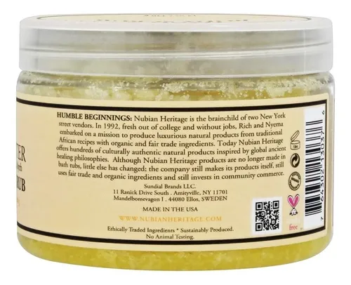 Manteca De Karité Cruda Scrub Bath Nubian Heritage Con Vitam
