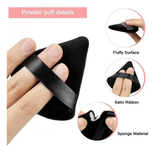 20pzs Esponjas De Polvo Triangulares Para Polvo Facial,