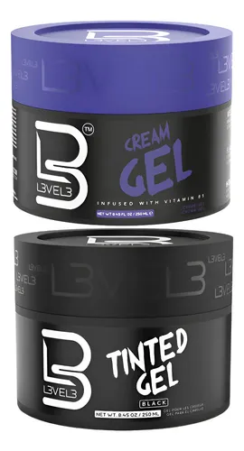 Level 3 Tinted Gel Color Negro + Gel En Crema Fijación 250g