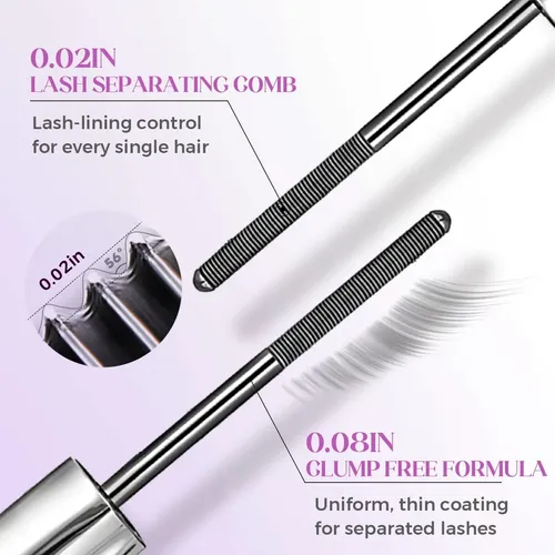 Washable Black Metal Wand Mascara, Waterproof Fiber Iron