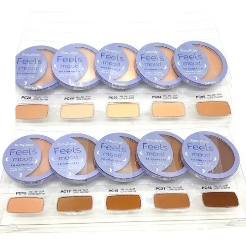 Polvo Compacto Feels Mood Ruby Rose Original Hb7232 6,5grs
