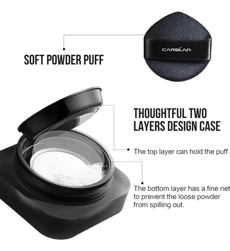 Polvo Fijador Suelto Carslan 7.87g Impermeable Mate 24h