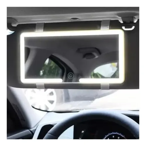 Espejo Con Luz Para El Parasol Del Auto Con 3 Modos De Luz