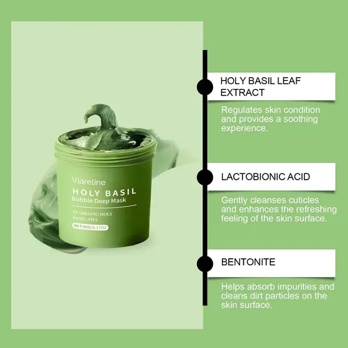 Mascarilla Facial Burbuja Holy Basil 90g Todo Tipo De Piel