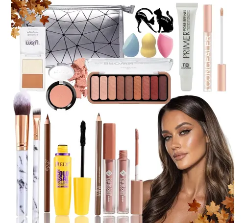 Combo Maquillaje Completo Tonos Calidos Efecto Bronceado X17