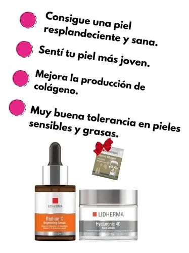Kit X2 Hyaluronic 4d Face Cream Y Radian C Serum Lidherma