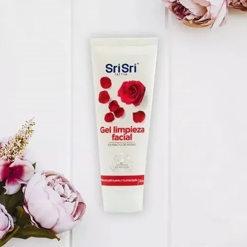 Gel De Limpieza Facial Sri Sri Extracto De Rosas Por 100ml.