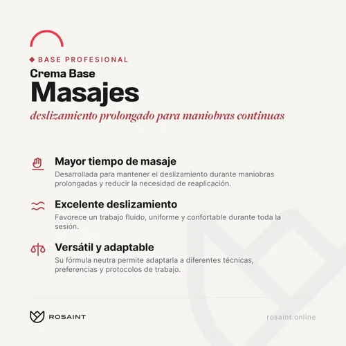 Crema Base Neutra Para Masajes 4 Kg – Rosaint® Profesional