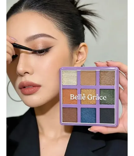 Paleta Tono 06 Sombras de Ojos X9 Tonos Brillante Mate Maquillaje Rostro Veoquiero