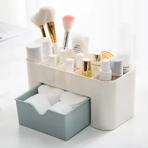 Organizador de cosméticos, soporte para lápices de maquillaje con cajón