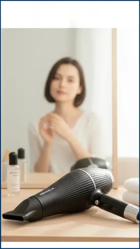 Secador De Pelo 2400w 2 Velocidades 3 Temperaturas Color Negro