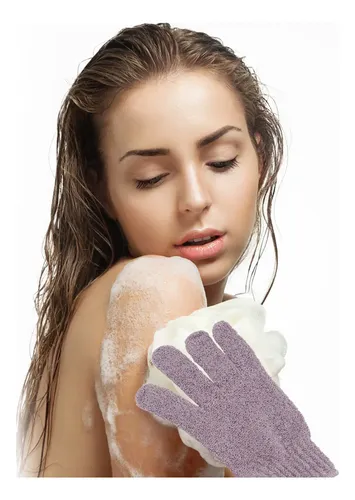 1 Par De Guantes Exfoliantes Corporales Cinco Dedos