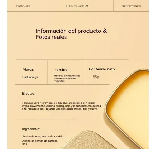 Bálsamo Limpiador Vegetal 3 En 1 Removedor De Maquillaje 85g