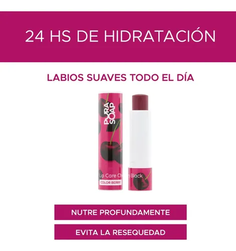 Bálsamo Labial Hidratante Con Color Blackberry Pura Soap