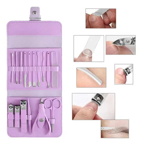 W Juego De Cortaúñas De Manicura De 16 Piezas, Kit De