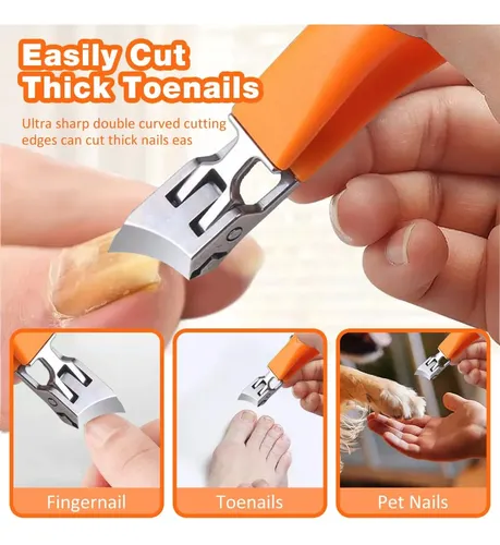 Cortauñas Para Uñas Encarnadas, Boca Ancha, 2 Piezas Naranja