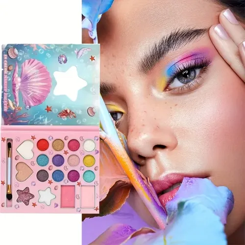 Paleta Maquillaje 18 Colores Concha Mate Brillante Navidad