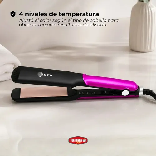 Planchita De Pelo OSR 4 Temperaturas 220°C Tecnología PTC Violeta