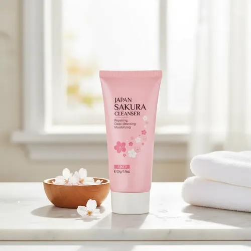 Gel Limpiador Facial Purificante Flor De Prunus Cerezo Japon