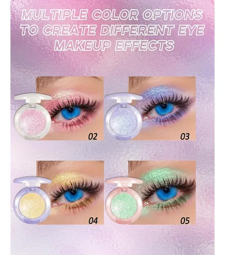 Paleta De Sombras Glitter Rosa Alta Pigmentación 2.6g