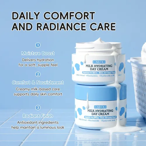 Crema Facial Laikou Leche Día Y Noche Hidratante 60g Normal Día/noche