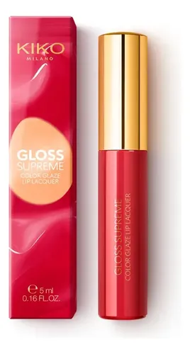 Kiko Milano Lápiz Labial Líquido Gloss Supreme Color Glaze Color 05 Glassy Red