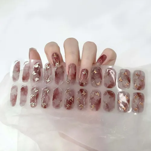 Kit De Pegatinas De Gel Semicurado For Uñas, 22 Unidades