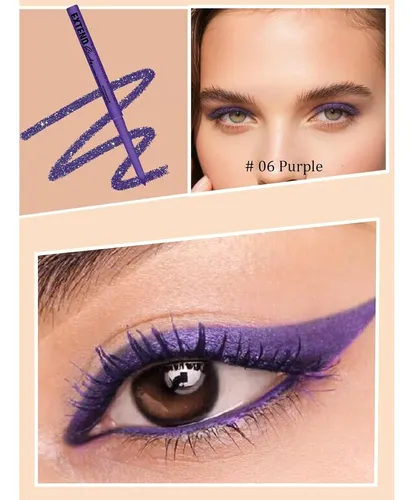 Lápiz Delineador De Ojos Glitter Gel Lysdefeu Púrpura 0.2g