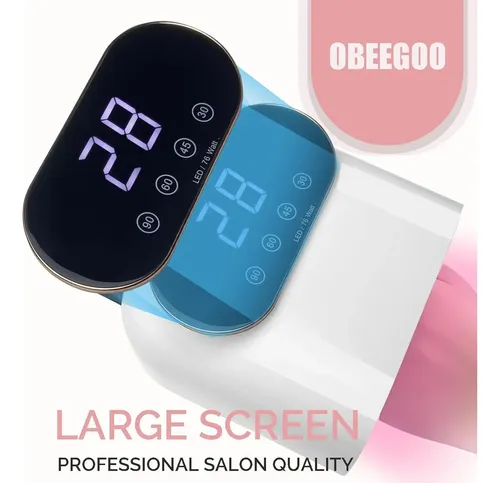 Lámpara Uv Led 76w Obegoo Para Esmalte En Gel Con Sensor