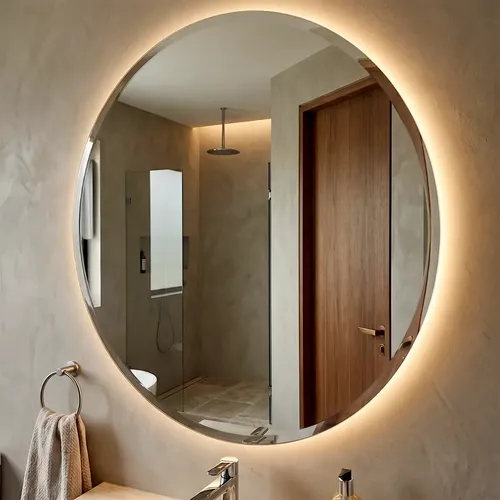 Espejo Biselado Luz Led 1m Espejos Redondo. Design Forever
