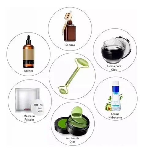Rodillo Roller Facial Rostro Masajeador Masaje Doble 2 Jade