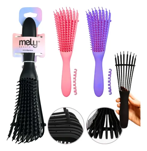 Cepillos Flexibles Desenredante De Cabello Anti Frizz Mely Color