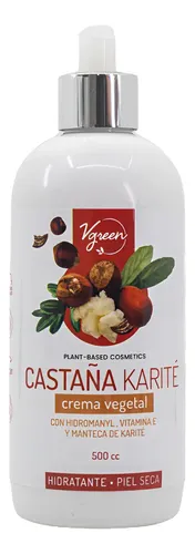 Crema Corporal Hidratante de Castaña y Karité Vgreen para Todo Tipo de Piel 500 mL