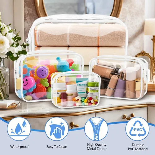 Bolsas De Maquillaje Transparentes Chicaup Tas Neceser Para