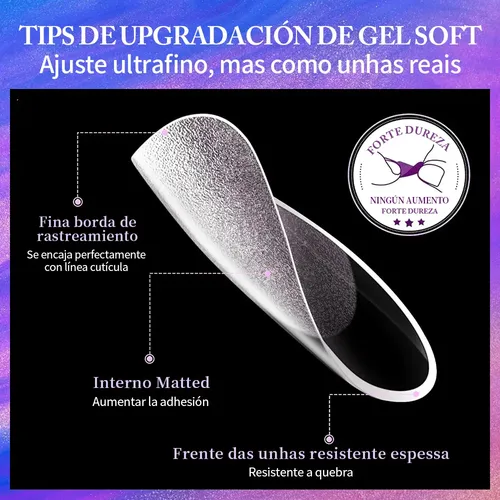 600 Puntas De Uñas Transparentes Para Mujer, Forma De Estile