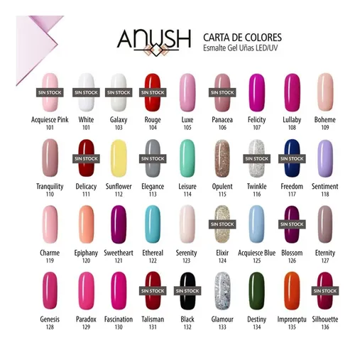 6 Esmaltes Semipermanentes X15ml Anush