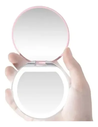 Espejo De Maquillaje Led Portátil Versátil Con Aumento De 2