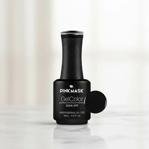 Esmalte para uñas en gel semipermanente Pink Mask Back In Black