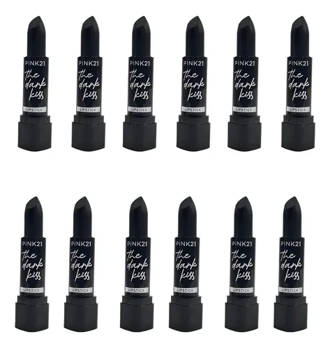 Lapiz Labial Color Negro Dark Kiss Pink 21 Caja 12 Unidades