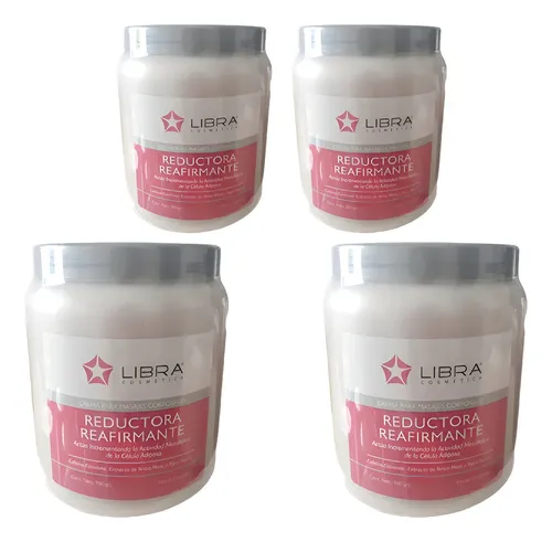 Crema Masajes Reductora Y Reafirmante Libra Cosmetica Pack 4